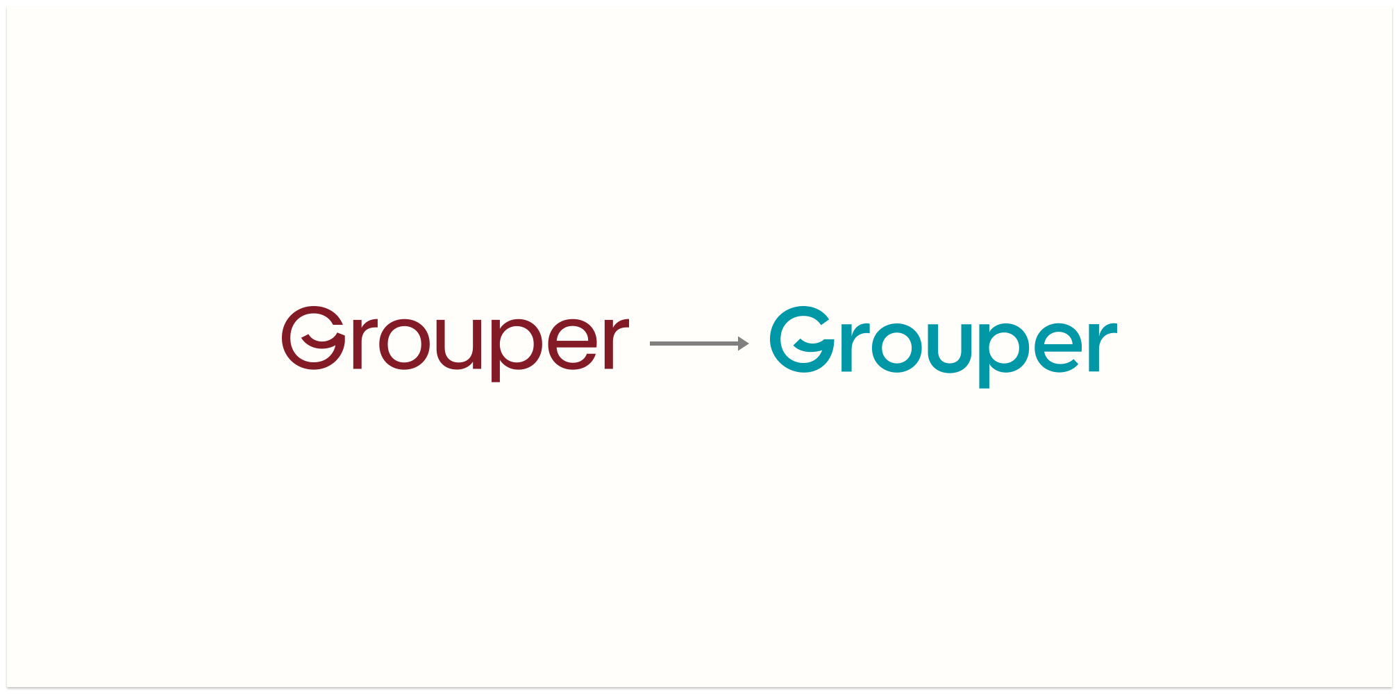 Before / After of the Grouper Logo